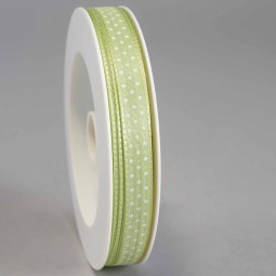 Nastro "Taffetà" a pois - 10 Mm x 25 M / Verde chiaro