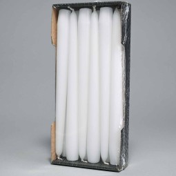 Candele coniche 12 PZ - 25x250 Mm / Bianco