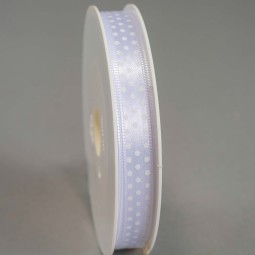 Nastro "Raso" a pois - 10 Mm x 25 M / Bianco