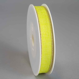 Nastro con bordo in "Lino" - 15 Mm x 20 M / Verde mela