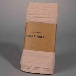 Runner "Cotone" - 44 x 250 Cm / Rosa chiaro