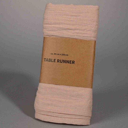Runner "Cotone" - 44 x 250 Cm / Rosa chiaro