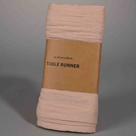 Runner "Cotone" - 44 x 250 Cm / Rosa chiaro