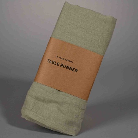 Runner "Cotone" - 44 x 250 Cm / Verde chiaro