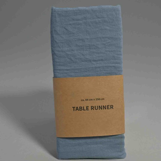 Runner "Cotone" - 44 x 250 Cm / Blu