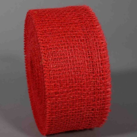 Nastro in Juta - 60 Mm x 20 M / Rosso