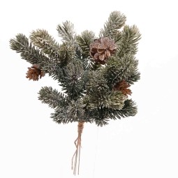 Mazzo con Pino e Pigne glitterati - 25 Cm