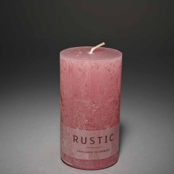 Moccolo candela rustico  - 60x110 Mm / Rosa antico