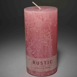 Moccolo candela rustico  - 70x140 Mm / Rosa antico