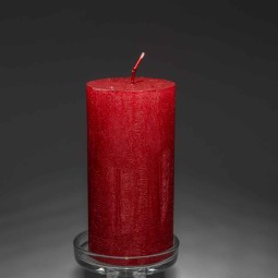 Moccolo candela rustico - D 70x140 Mm / Rubino