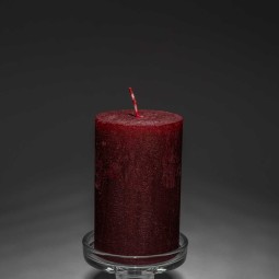 Moccolo candela rustico - D 70x110 Mm / Bordeaux