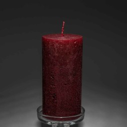 Moccolo candela rustico - D70x140 Mm / Bordeaux