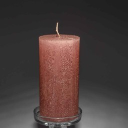 Moccolo candela rustico - D 70x140 Mm / Rosa antico