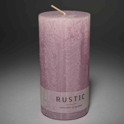 Moccolo candela rustico  - 70x140 Mm / Rosa