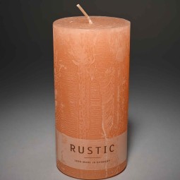 Moccolo candela rustico  - 70x140 Mm / Pesca