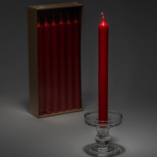 Candele rustiche cilindriche in H 250 MM - 12 PezziRubino