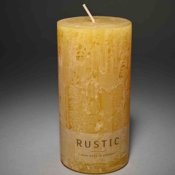 Moccolo candela rustico  - 70x140 Mm / Senape