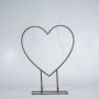 Cuore in metallo con base di supporto 46x10 Cm / H 60 Cm