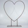 Cuore in metallo con base di supporto 67x15 Cm / H 82 Cm