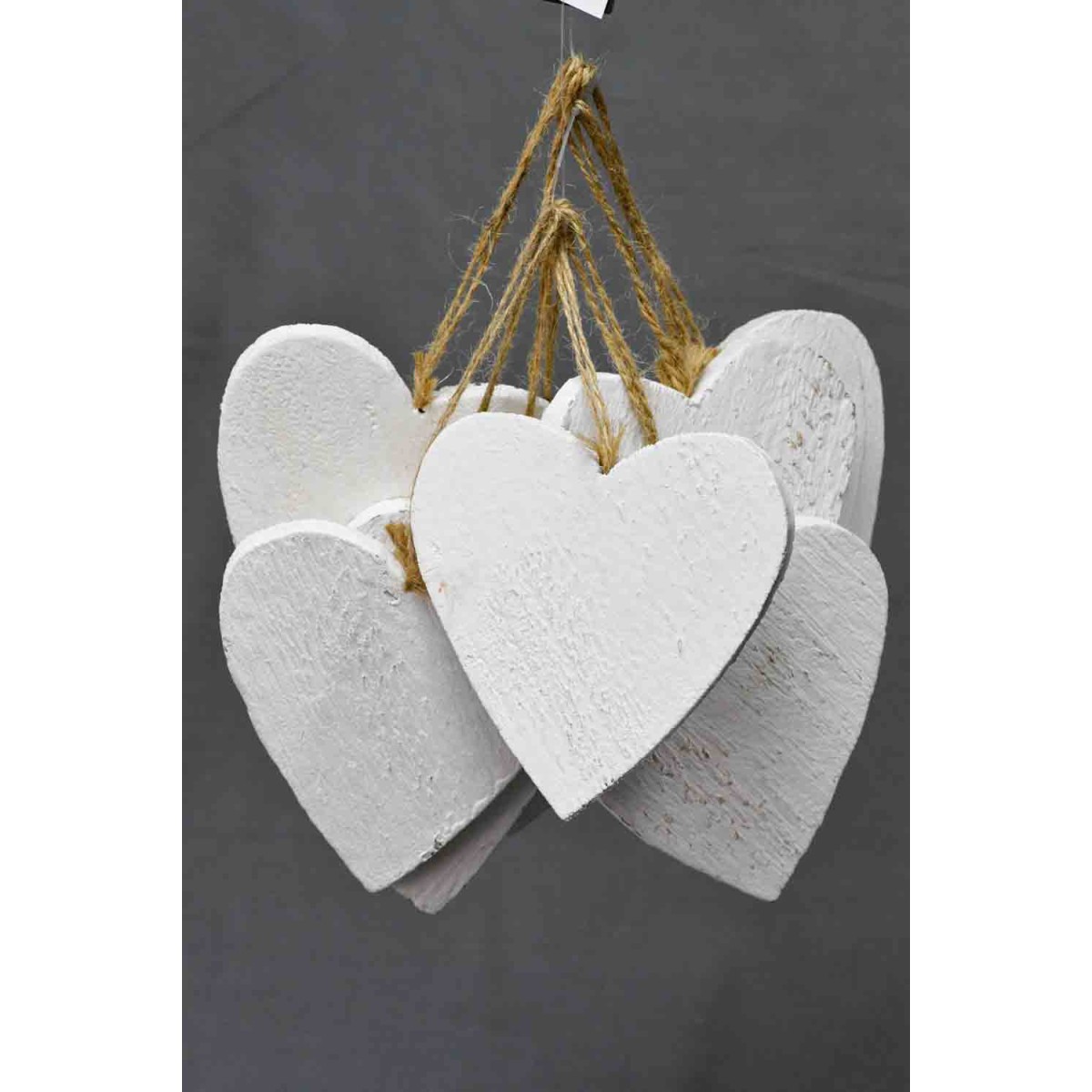 Cuori in legno bianco grezzo da appendere 10 Pezzi - 10 Cm