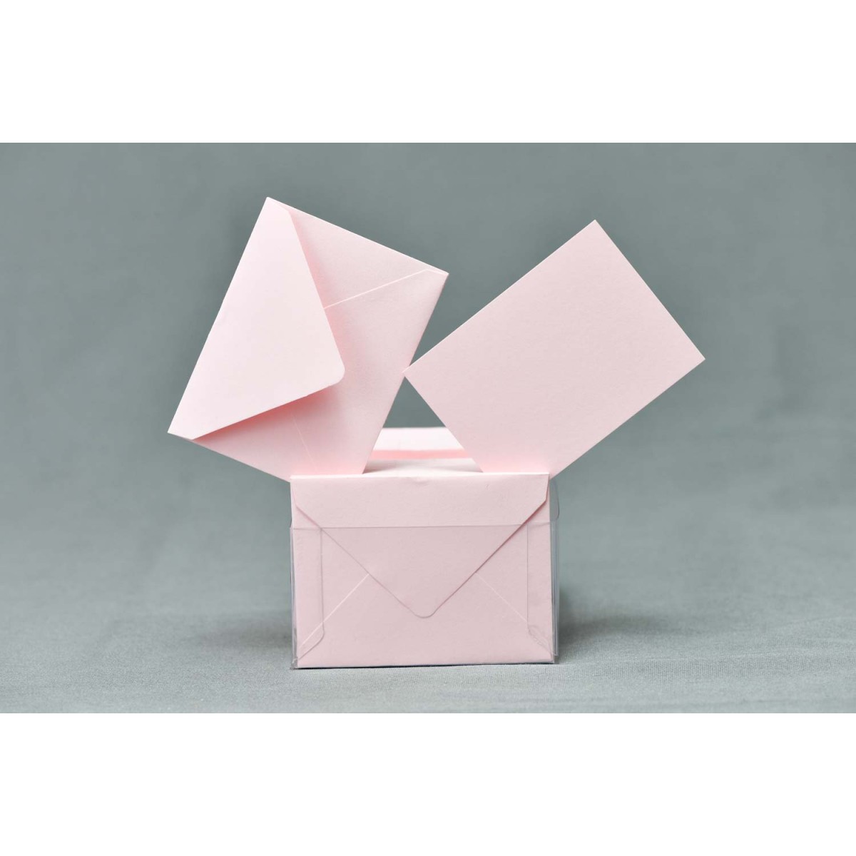 Bigliettini e buste 100 Pezzi - 7x11 Cm / Rosa