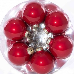 Palline in vetro 36 PZ - 6 Cm / Rosso scuro