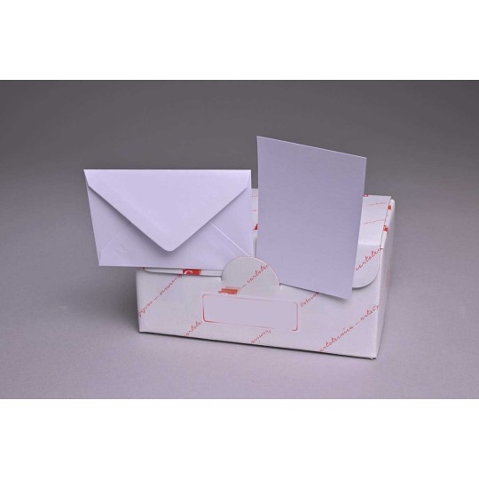 Bigliettini e buste 200 Pezzi - 7x11 Cm / Bianco