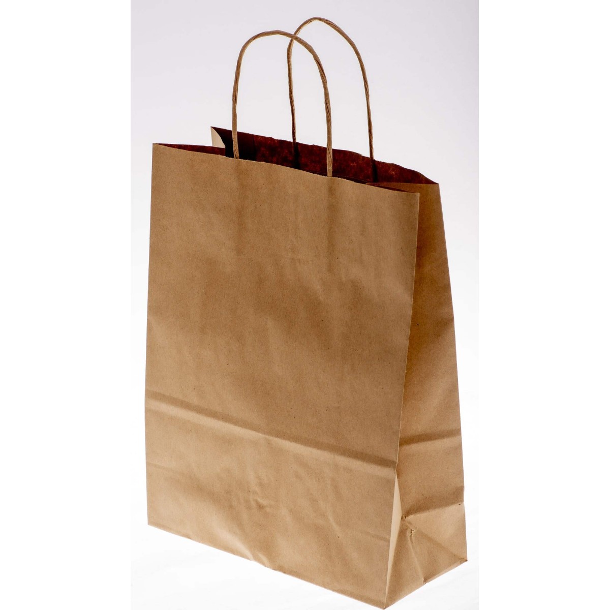 Borsine shopper con cordino 25 Pezzi - 14x9x20 Cm / Avana