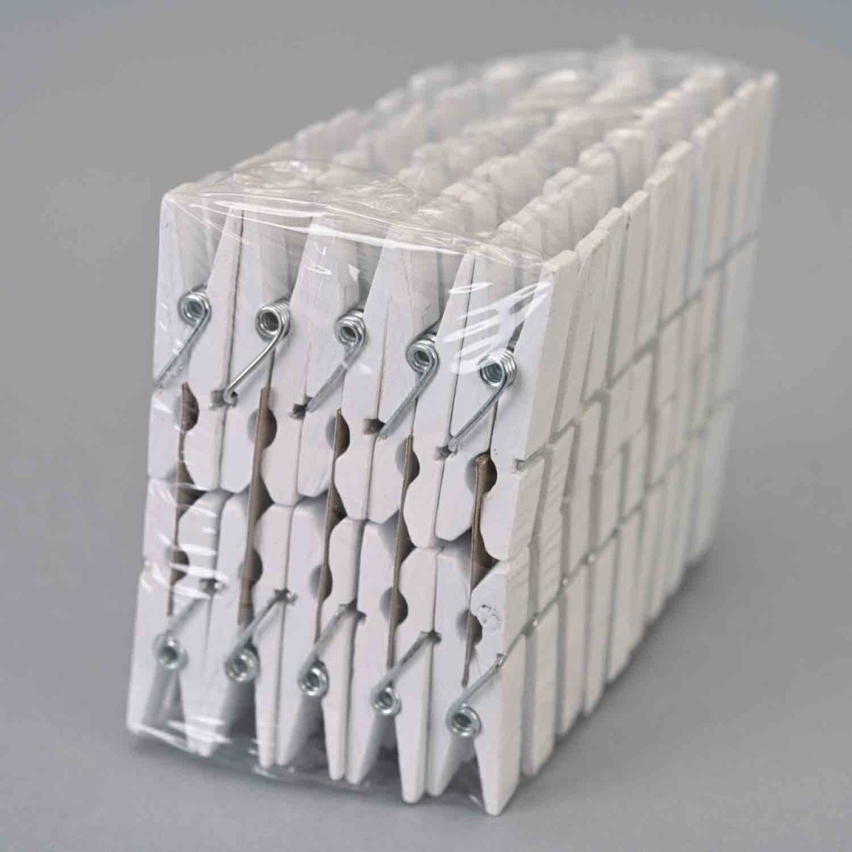 Mollette in legno 100 Pezzi - 35 Mm / Bianco