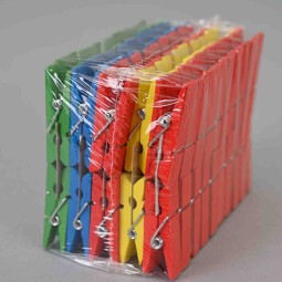 Mollette colorate in legno 35 Mm - 100 Pezzi