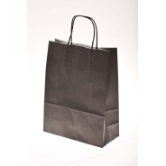 Borsina shopper con cordino-45X15X50-Nero 25 Pz.