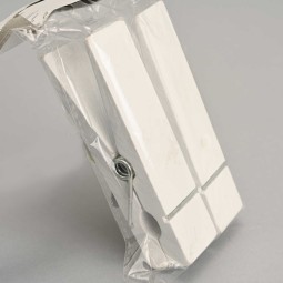 Mollette in legno bianco 3x12 Cm - 2 Pezzi