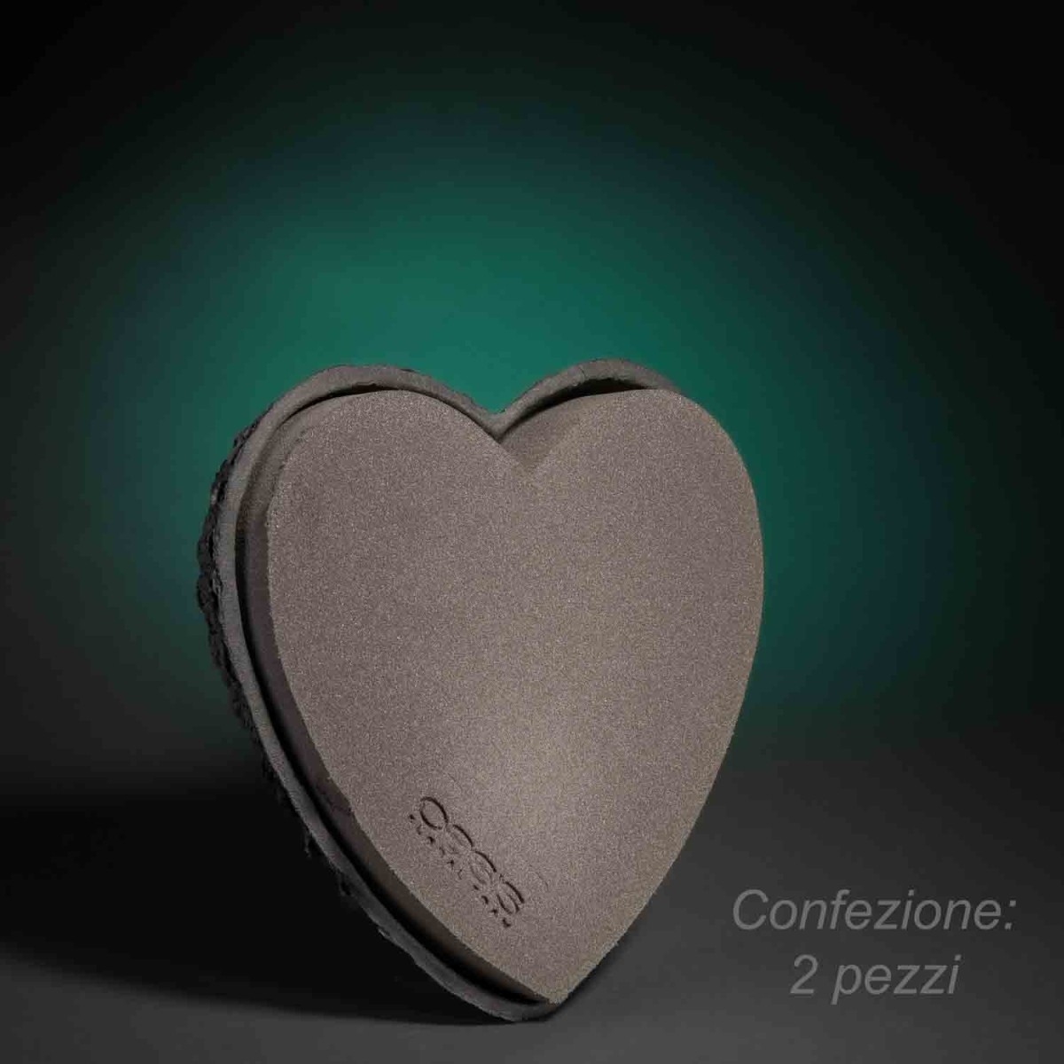 Cuore Biolit nero - 17x17 Cm / Confezione 2 Pezzi