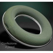 Anello in spugna con base in plastica - D 17x2,5 Cm / Confezione 6 Pezzi