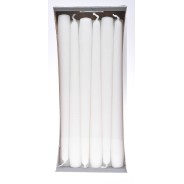 Candele coniche 23 MM vari colori - Confezione 12 pezzi - Bianco