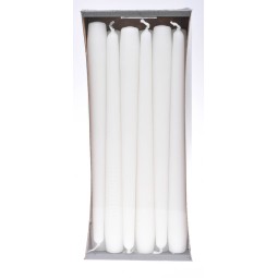 Candele coniche 12 PZ - 23x250 Mm / Bianco
