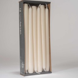 Candele coniche 12 PZ - 23x250 Mm / Bianco lana