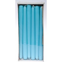 Candele coniche 12 PZ - 23x250 Mm / Turchese