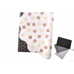 Coprivaso perlati a pois 50 Pezzi - Bianco / 40 Cm