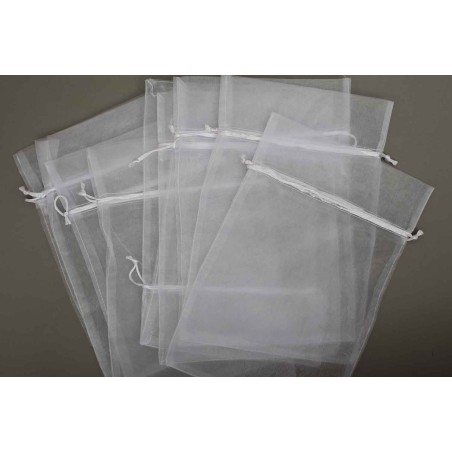 Sacchetti "Organza" 10 Pezzi - 20x30 Cm / Bianco