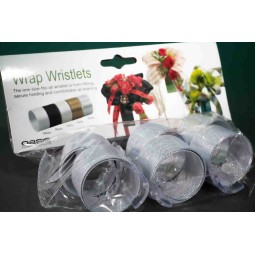 Bracciale per polso "Wrap Wristlets" 6 Pezzi - Argento