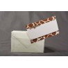 Bigliettini 100 Pezzi con fantasia Giraffa chiara e buste avorio - 7x11 Cm / Bianco