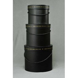 Cappelliere tonde nere - Set 3 pezzi  22x19 / 19x16 / 16x13,5 cm