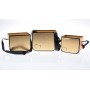 Borsetta in cartoncino - Set 3 pezzi 16.5x12x12,5 cm - 14x11x11,5 cm - 12.5x9x10 cm - Oro