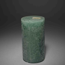 Moccolo candela rustico  - 60x110 Mm / Verde scuro