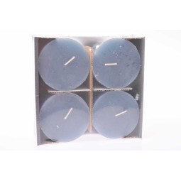 Moccoli candela rustici 4 PZ - 80x80 Mm / Blu