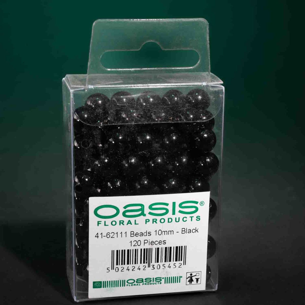 Perle sintetiche con foro 10 Mm - Nero