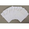Sacchetti in cotone 12 X 17 CM vari colori - 10 Pezzi - Bianco