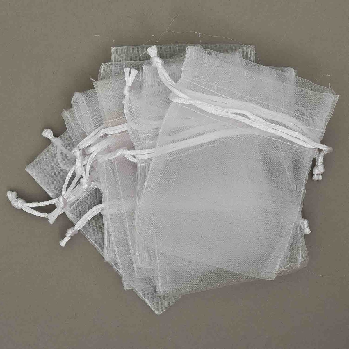 Sacchetti "Organza" 10 Pezzi - 9x12 Cm / Bianco