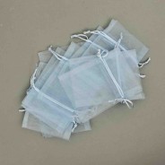 Sacchetti "Organza" 10 Pezzi - 9x12 Cm / Azzurro